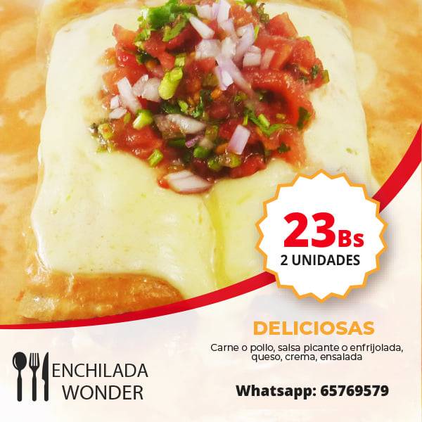 Wonderfood Enchiladas enfrijoladas